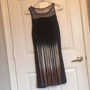 Fringe ombré dress